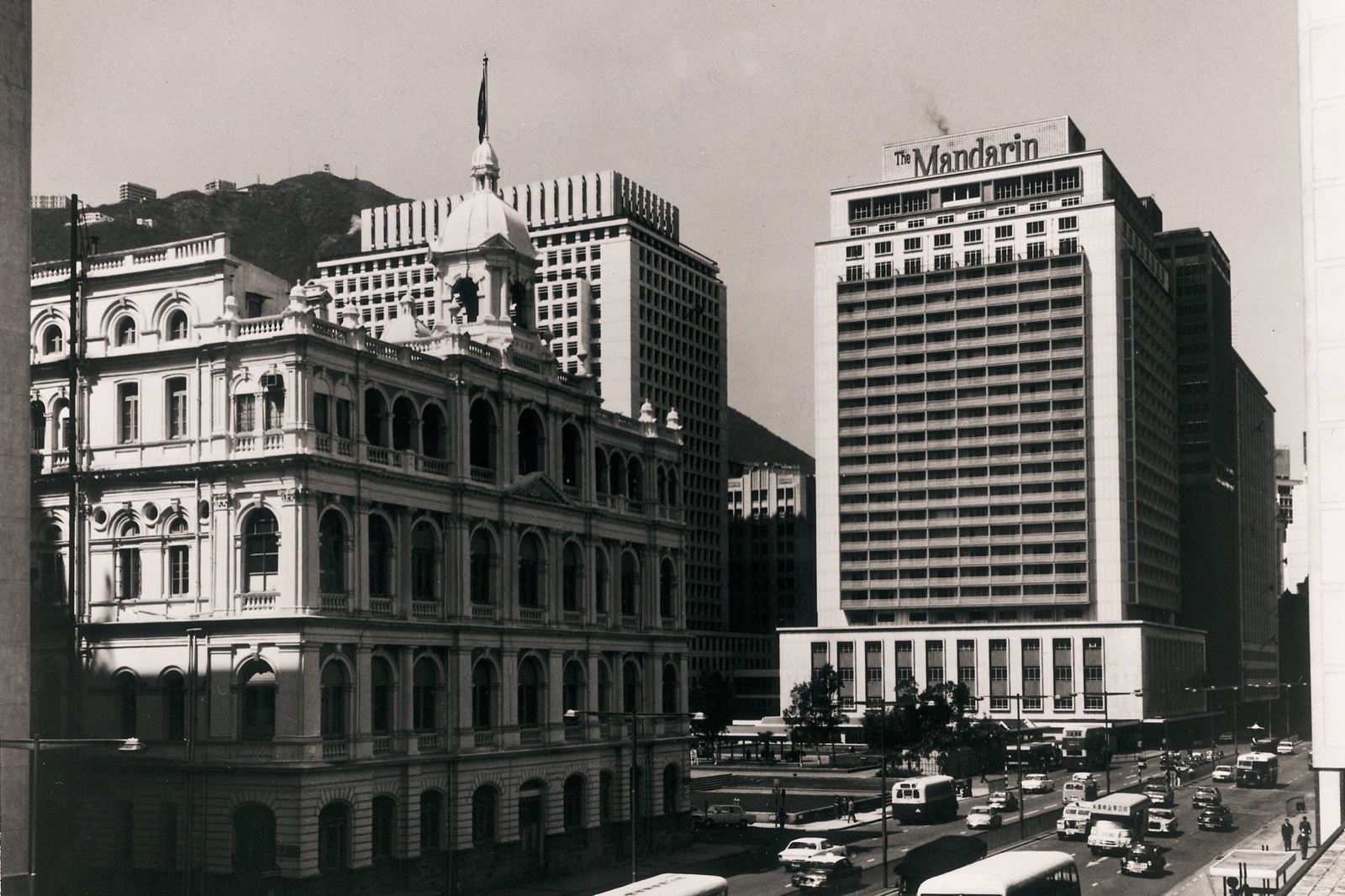 1963年香港文华酒店外观与中环街景
